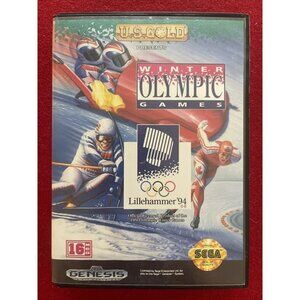 Winter Olympic Games (Sega Genesis, 1993) tested/working. No Manual.